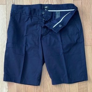 H&M Shorts, Navy Blue, 34 waist